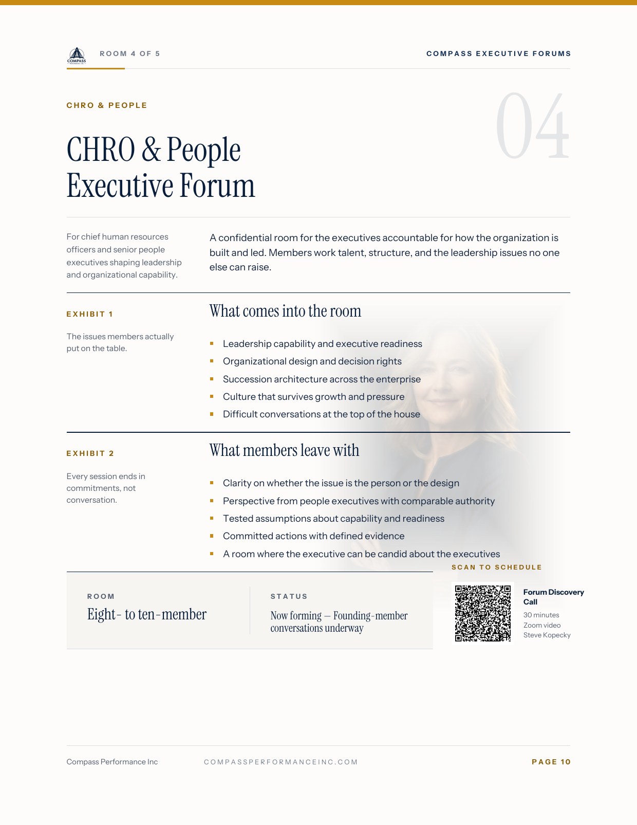 Page 10 of Compass Executive Forums — Brochure: Room 4 — CHRO & People