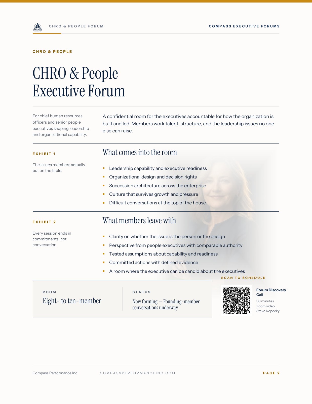 Page 2 of CHRO & People Forum — Brief: The room