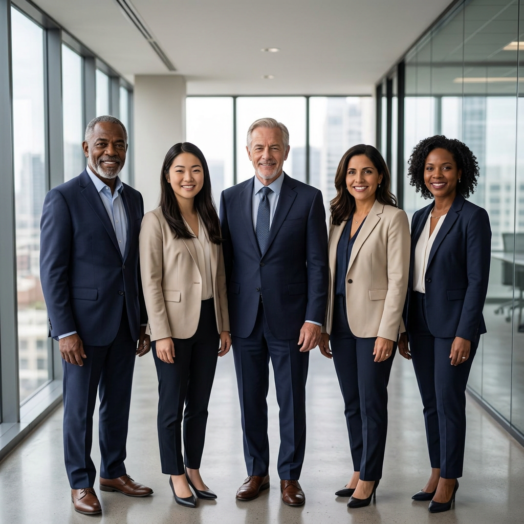 The Leadership Team in an editorial role portrait