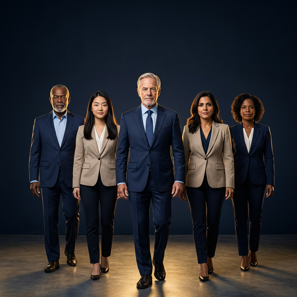 The Leadership Team in a cinematic portrait